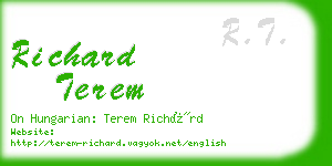 richard terem business card